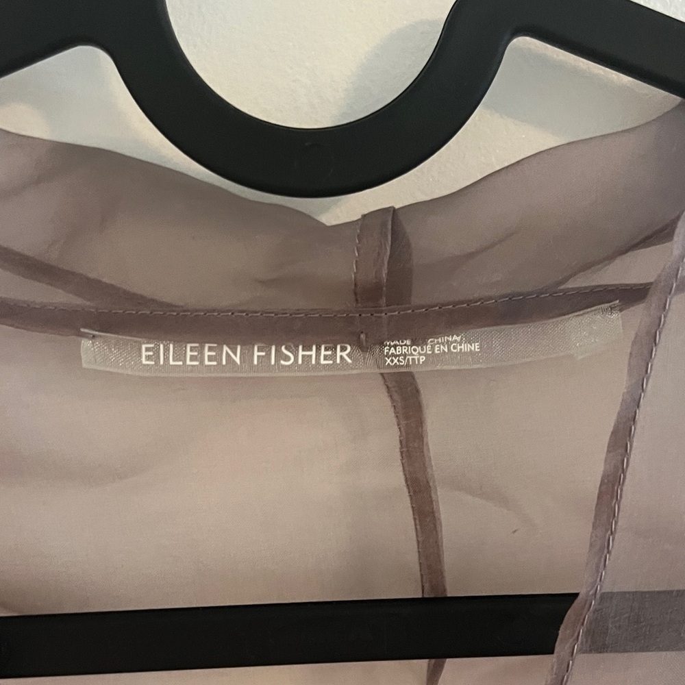 Eileen Fisher Sheer Purple Kimono-Style Cardigan - Picture 2 of 3